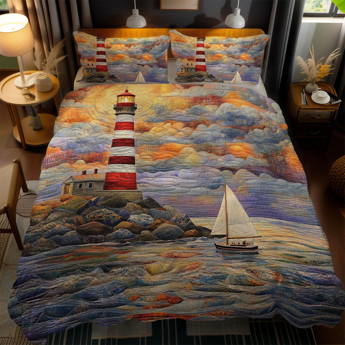 Rustic Lighthouse WN0502089CL Duvet Cover Set