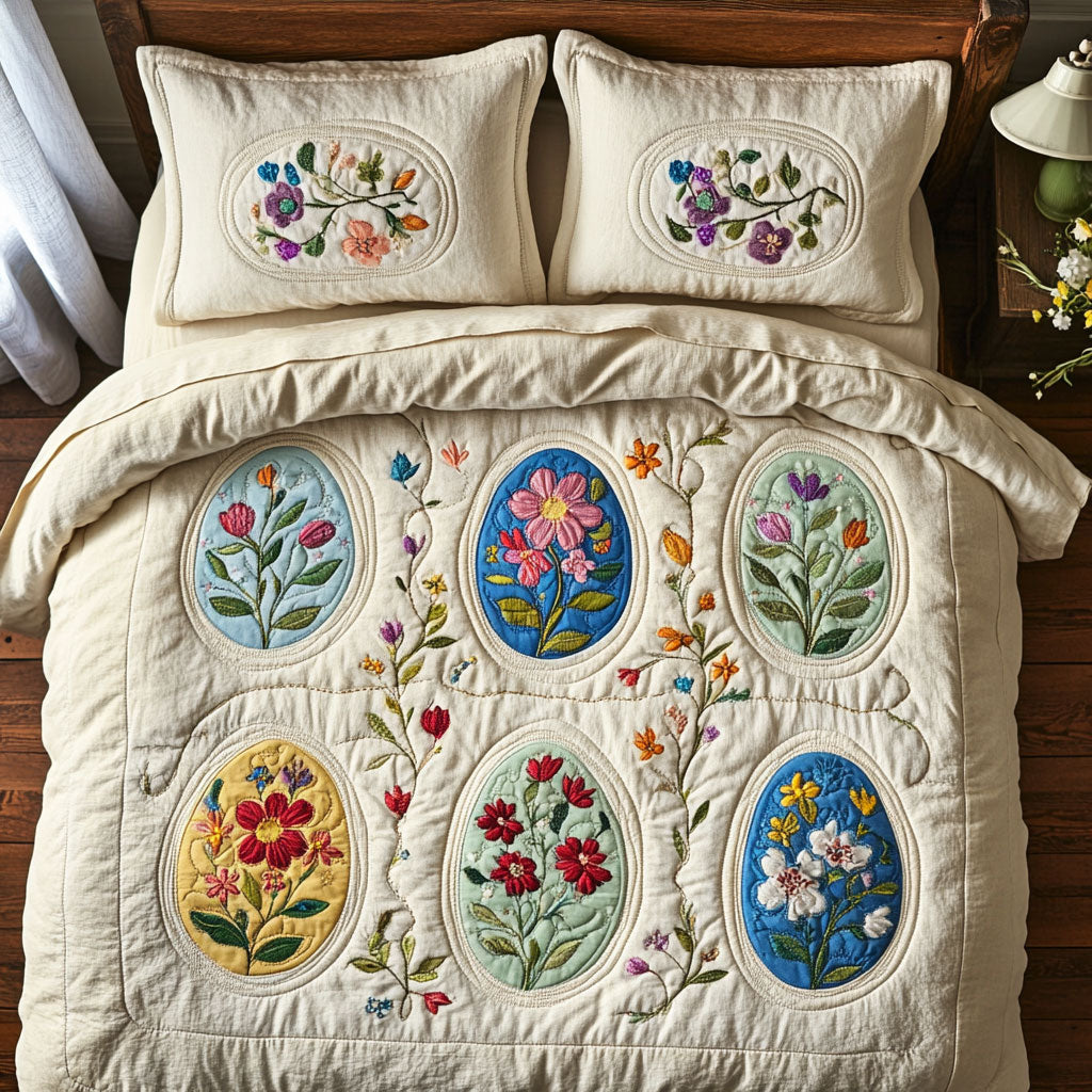 Easter Egg WX0603028CL Quilted Bedding Set