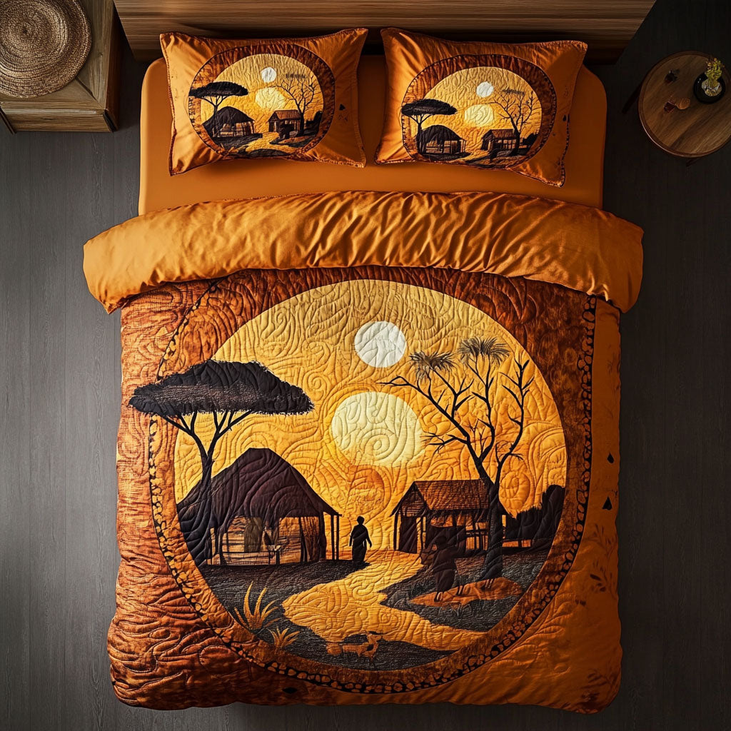 Village In Sunset WY0503079CL Duvet Cover Set
