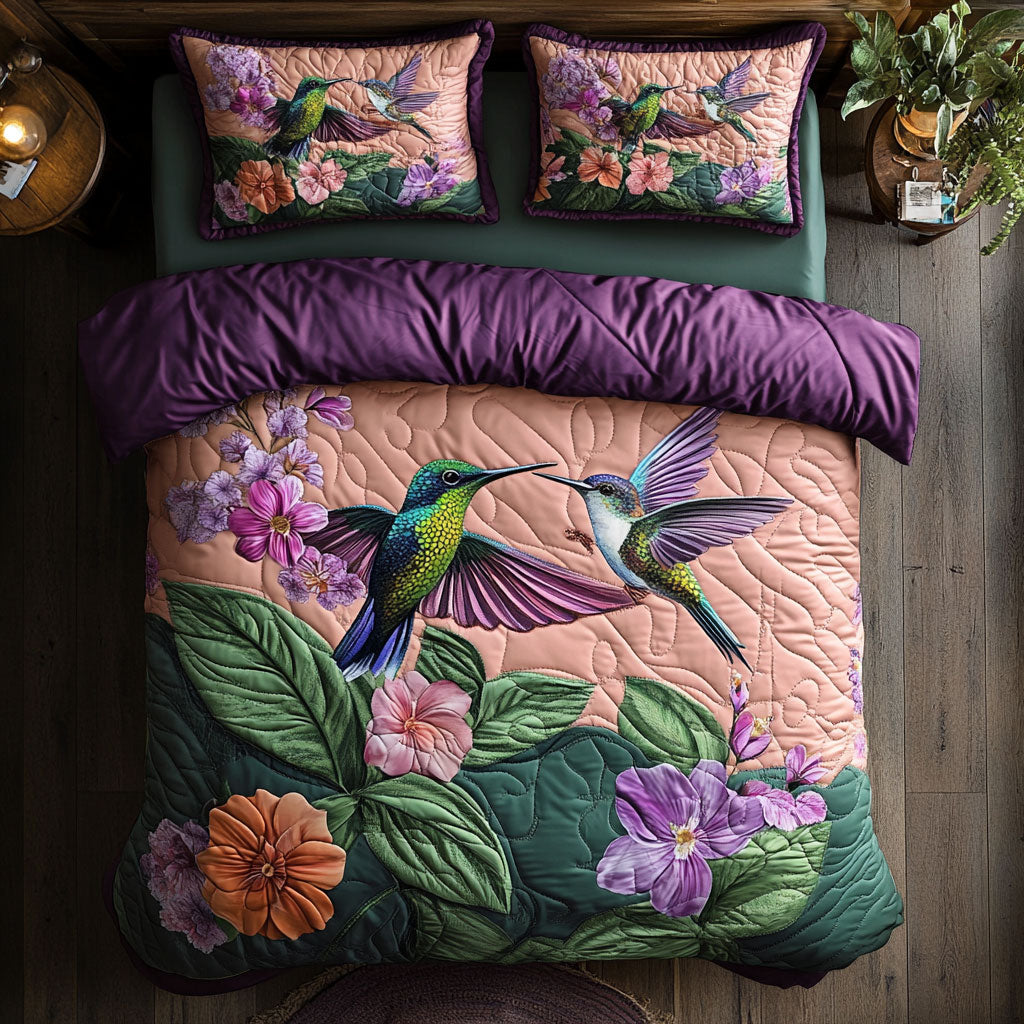 Hummingbird WX2802143CL Quilted Bedding Set