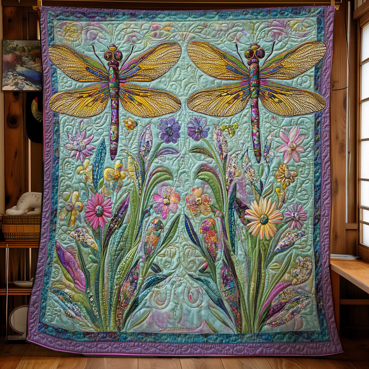 Dragonfly WU0101068CL Quilt Blanket