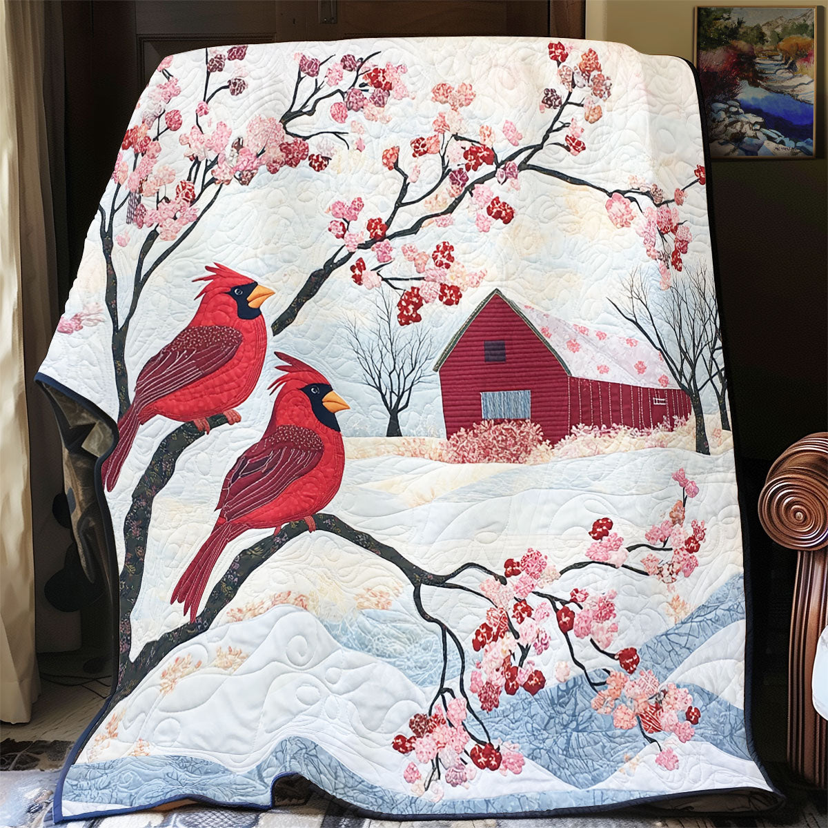 Cardinal Together Forever WU1002037CL Quilt Blanket