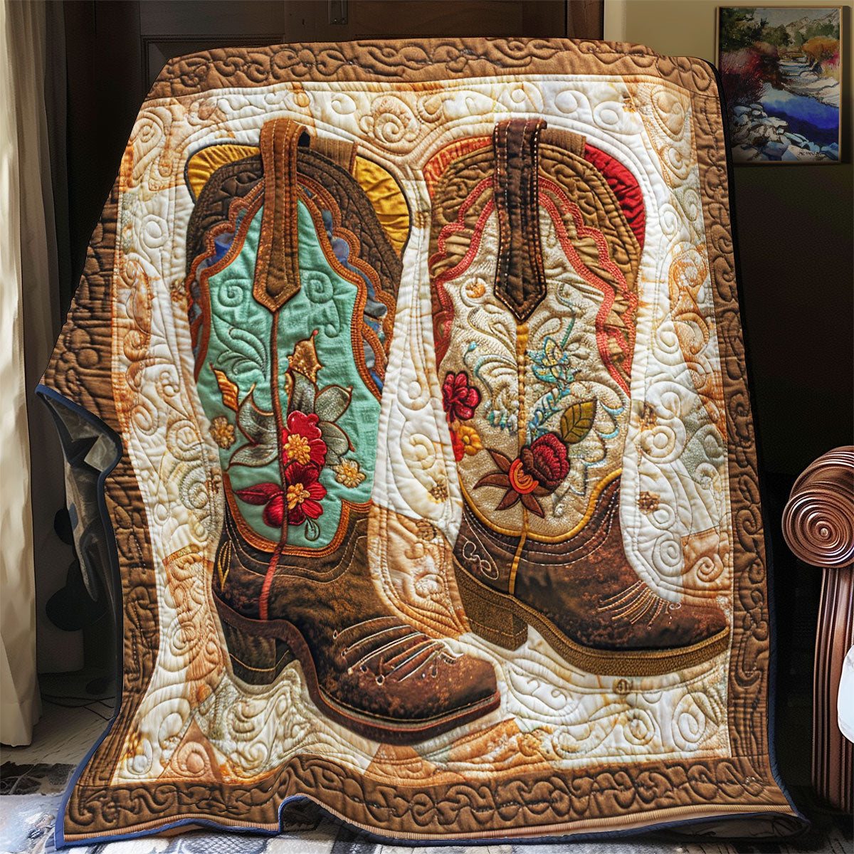 Cowboy Boots WU0201050CL Quilt Blanket