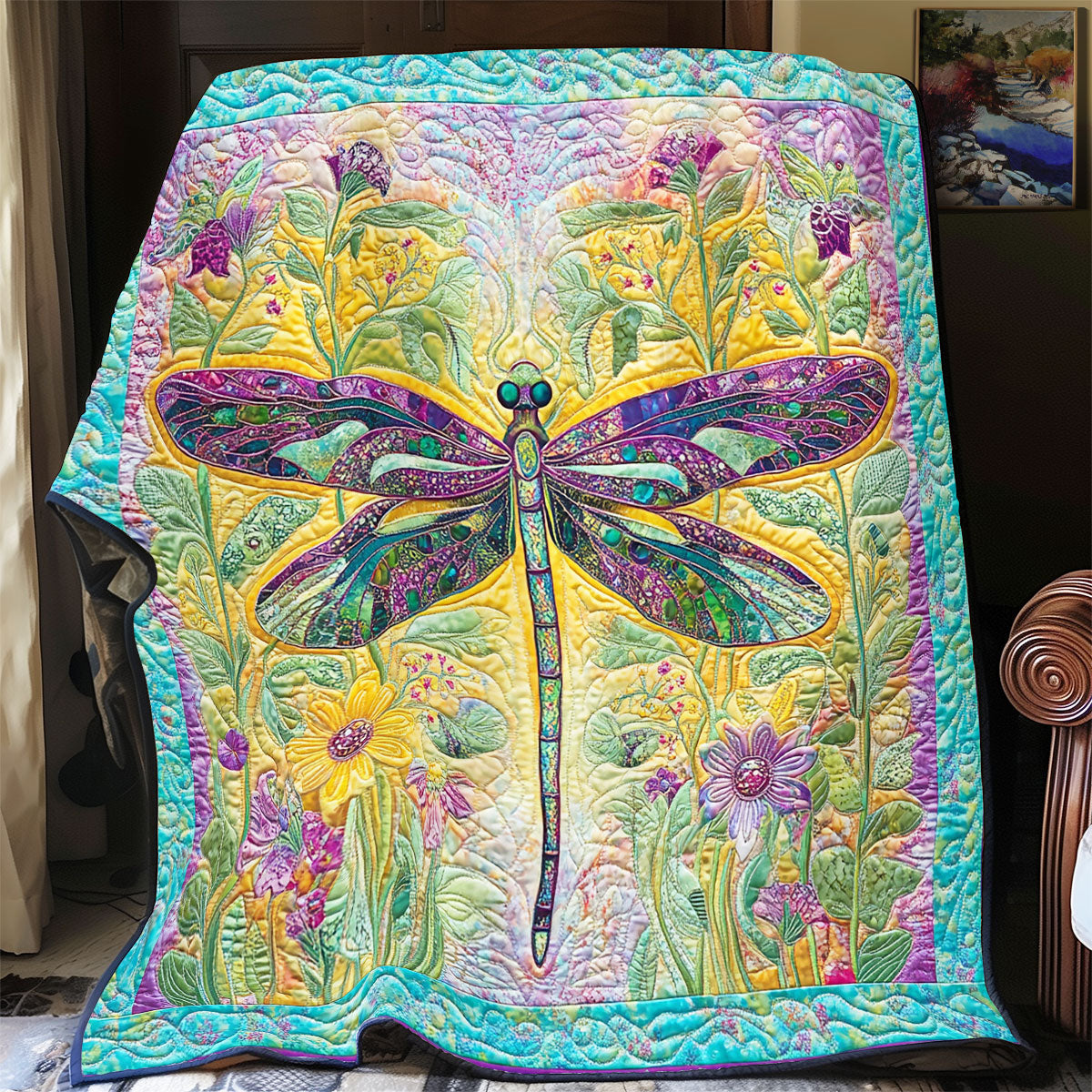 Dragonfly WU0101066CL Quilt Blanket