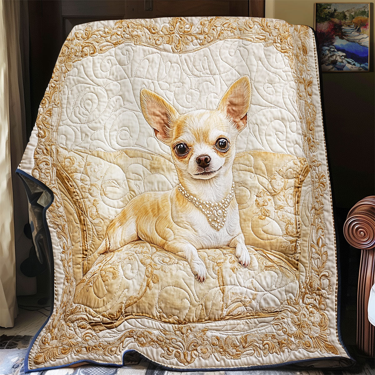 Royal Chihuahua WU0502037CL Quilt Blanket