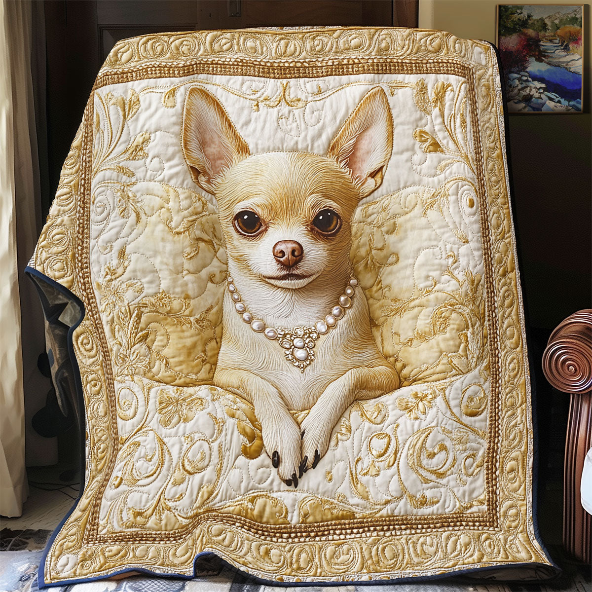 Royal Chihuahua WU0502039CL Quilt Blanket