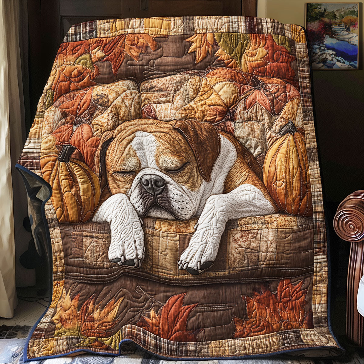 Sleeping Boxer WU2412012CL Quilt Blanket