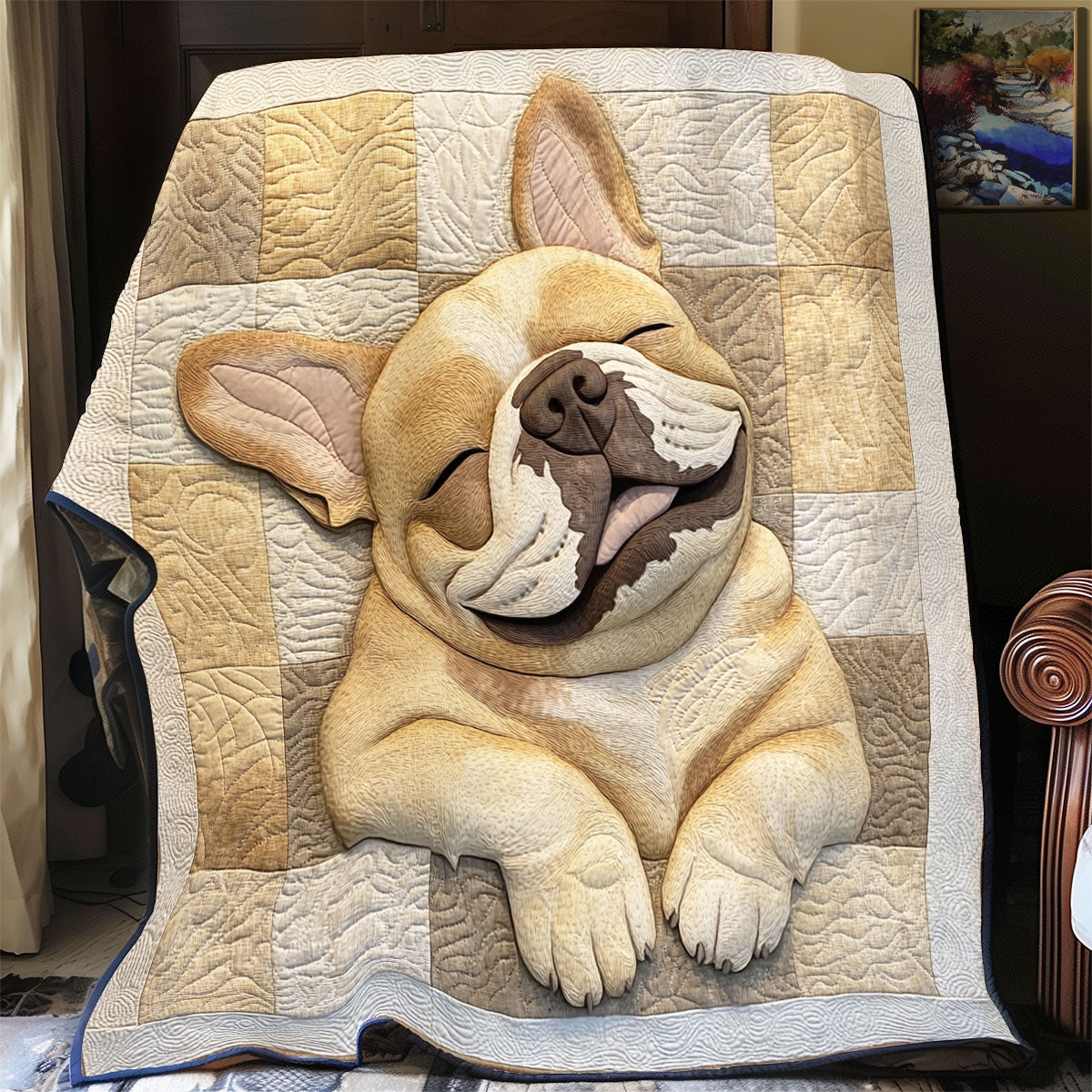 Sleeping Bulldog WU1601062CL Quilt Blanket