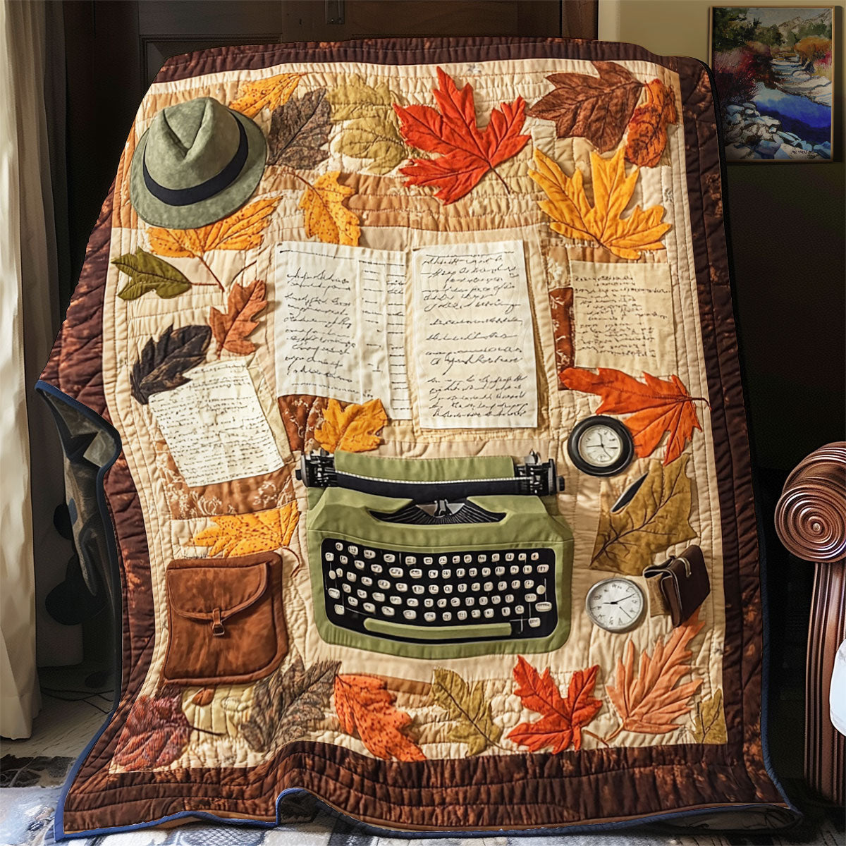 Typewriter Lost In Books WU1302020CL Quilt Blanket