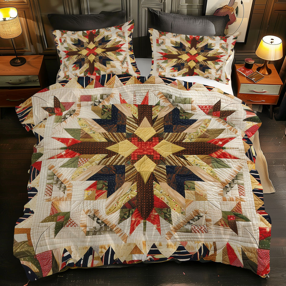 Native American XR1705002CL Quilted Bedding Set