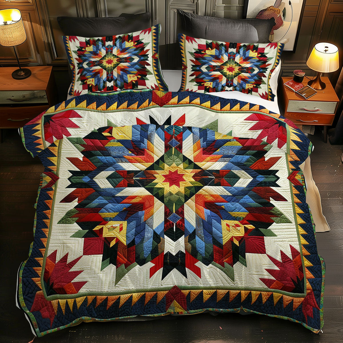 Native American XR1705005CL Quilted Bedding Set