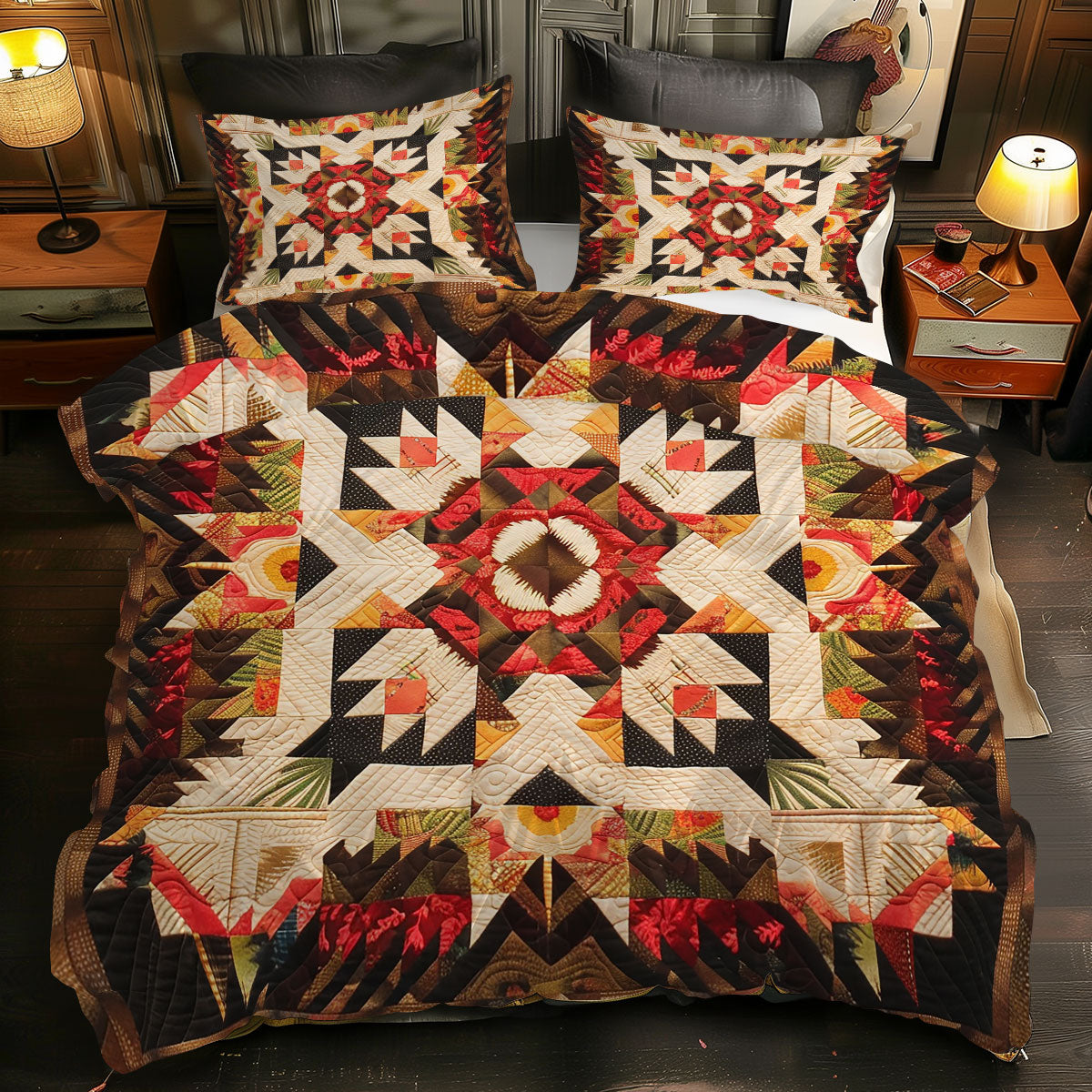 Native American XR1705006CL Quilted Bedding Set