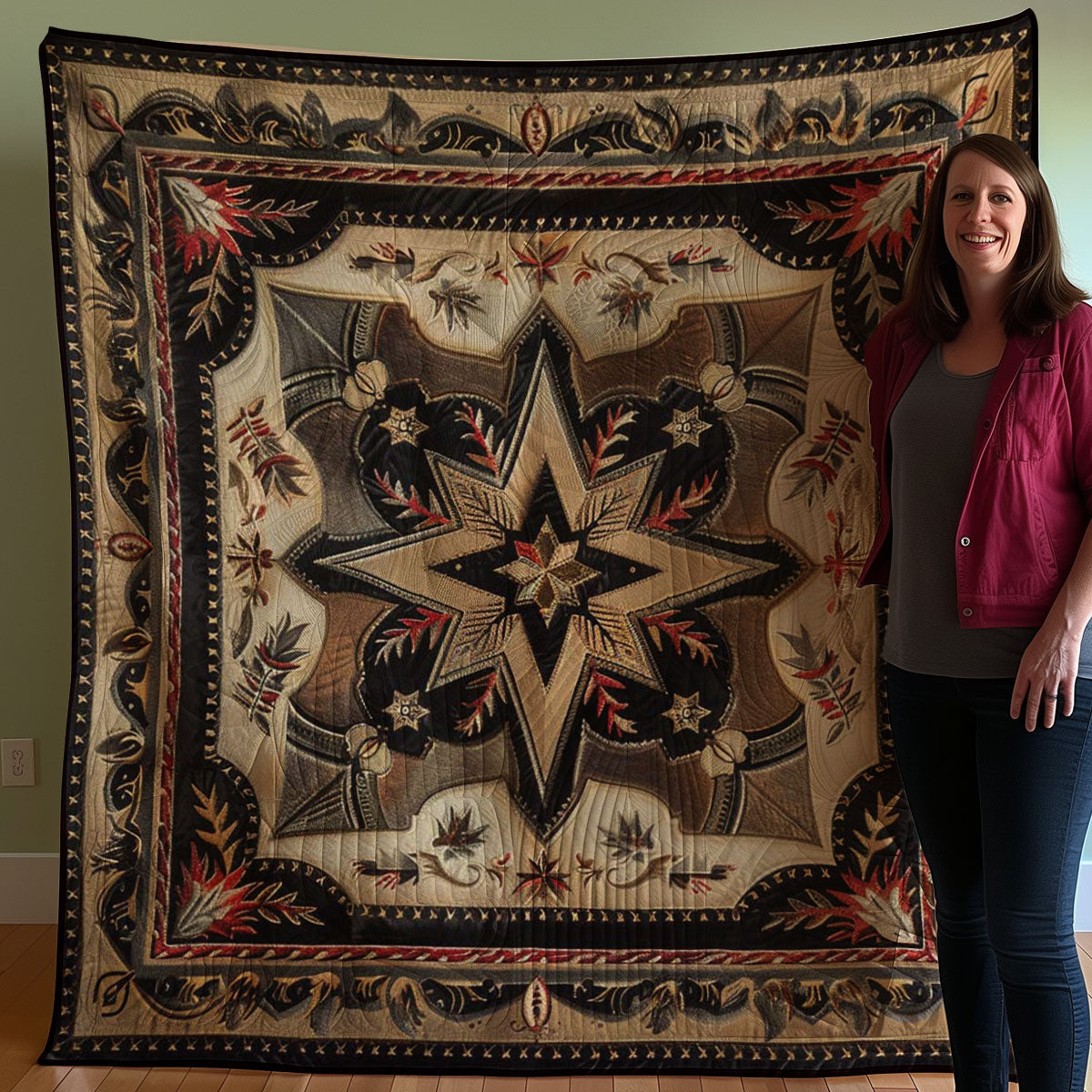 Cowboy Inspired Star WJ1007006CL Quilt Blanket