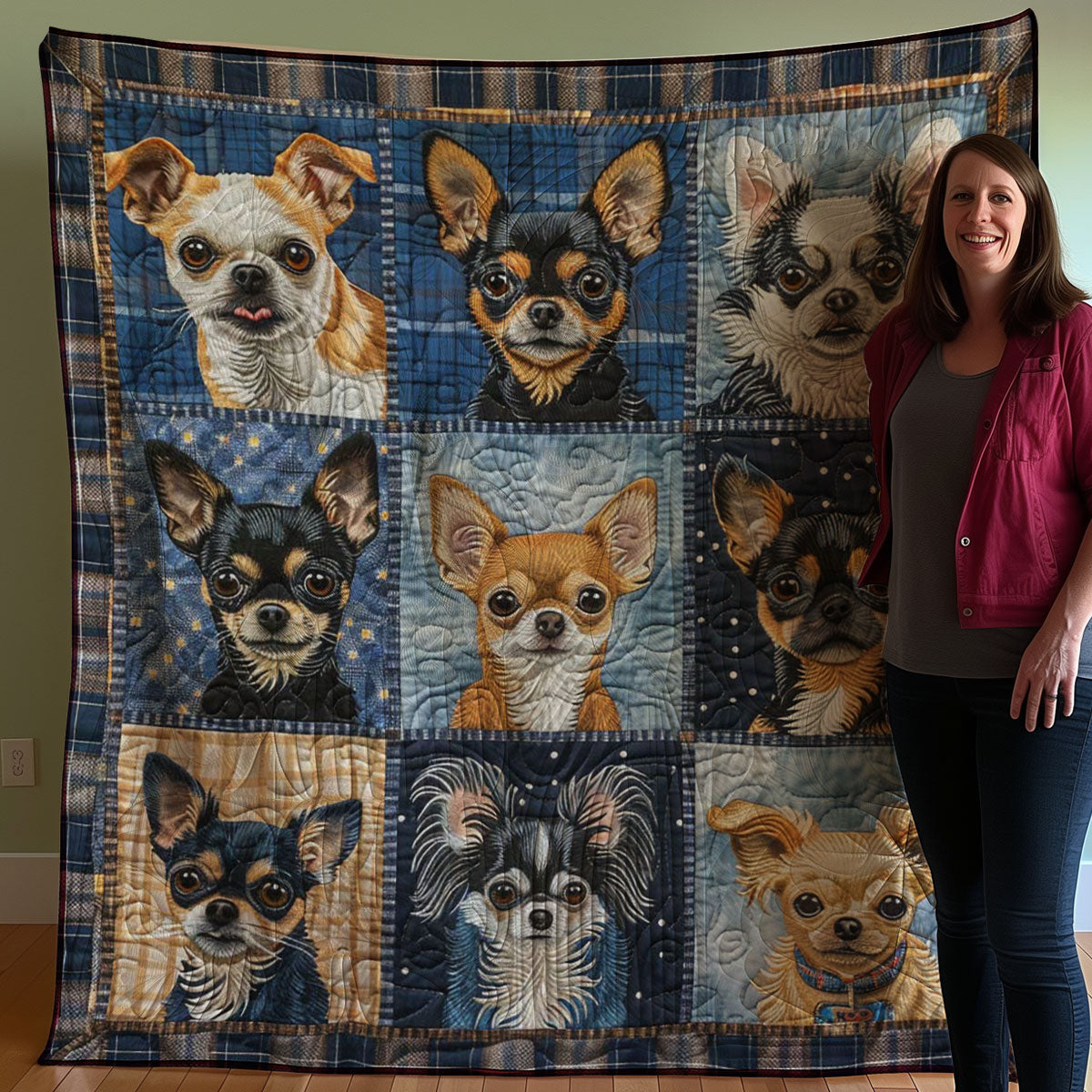 Little Chihuahua WJ2207032CL Quilt Blanket