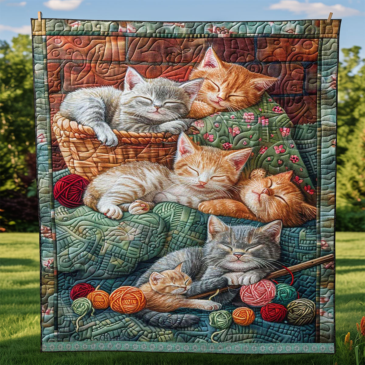 Sleeping Cats WJ2908022CL Quilt Blanket