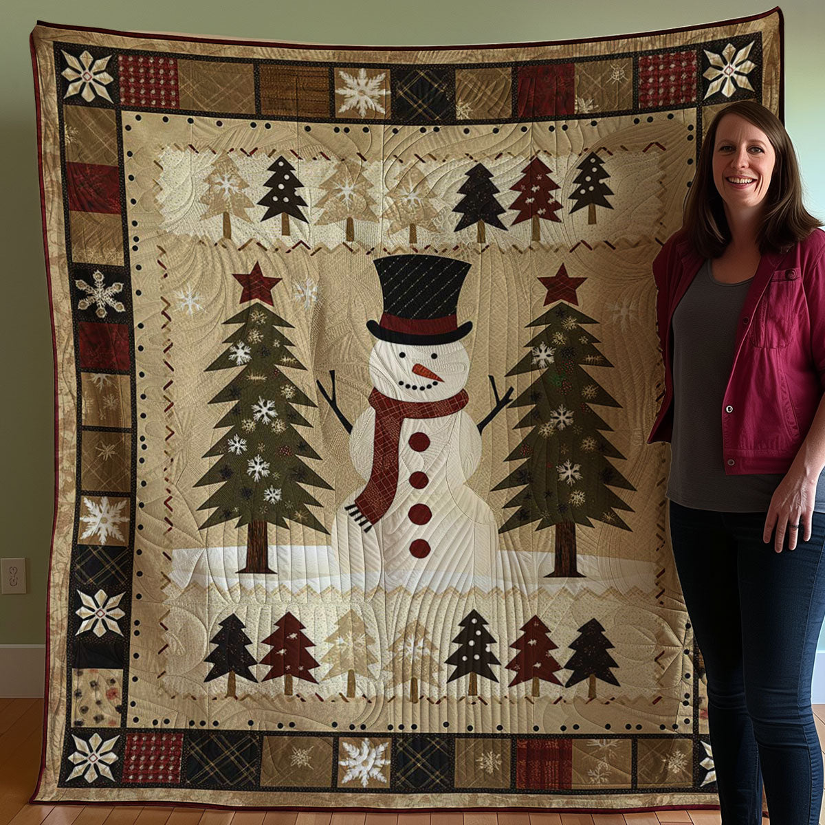Snowman WJ1607020CL Quilt Blanket