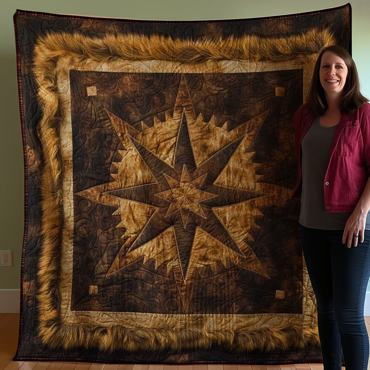 Cowboy Texas Star WJ1007019CL Quilt Blanket