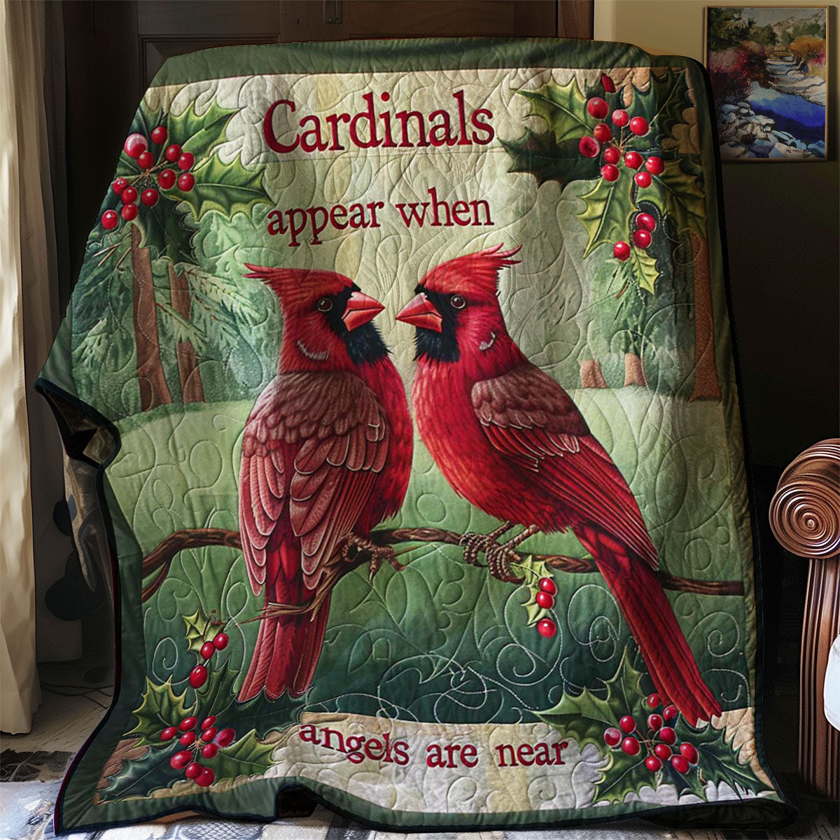 Angel Cardinal WJ3008002CL Quilt Blanket