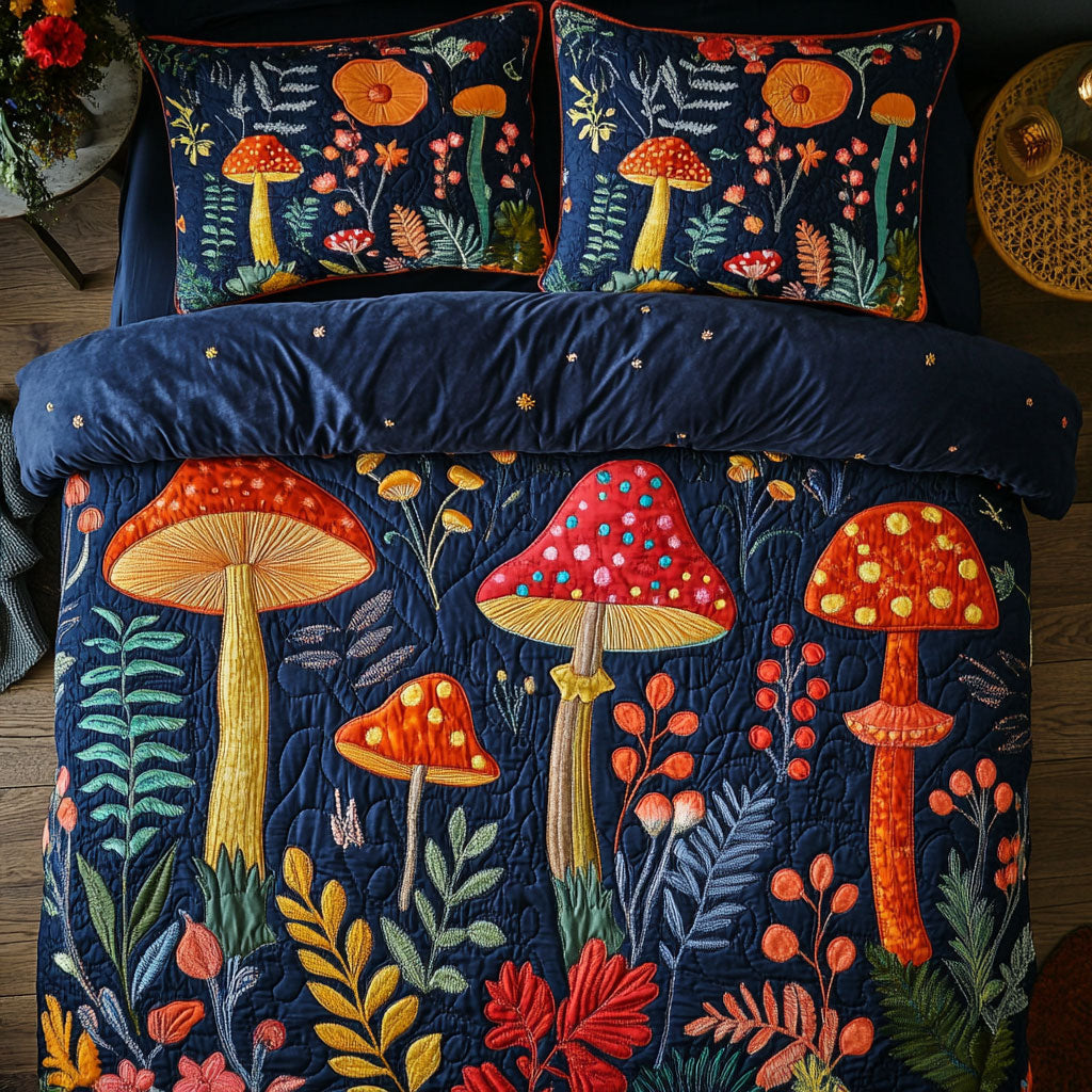 Mushroom WX2802149CL Quilted Bedding Set