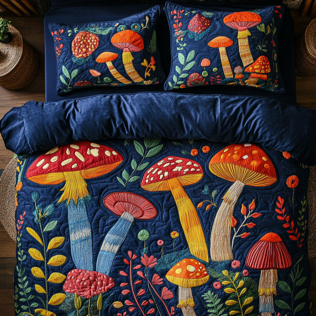 Mushroom WX2802152CL Quilted Bedding Set