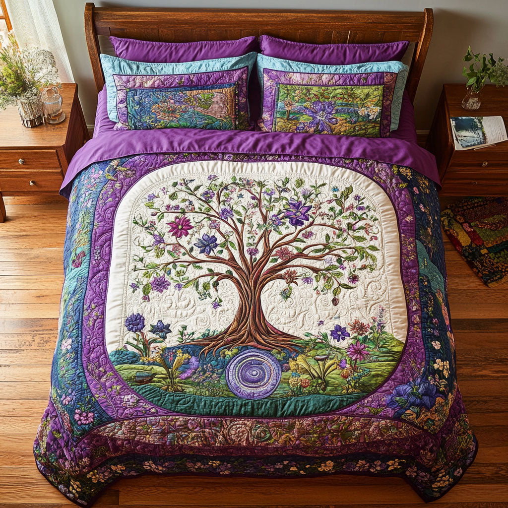 Mystic Tree Of Life WX0703033CL Quilted Bedding Set