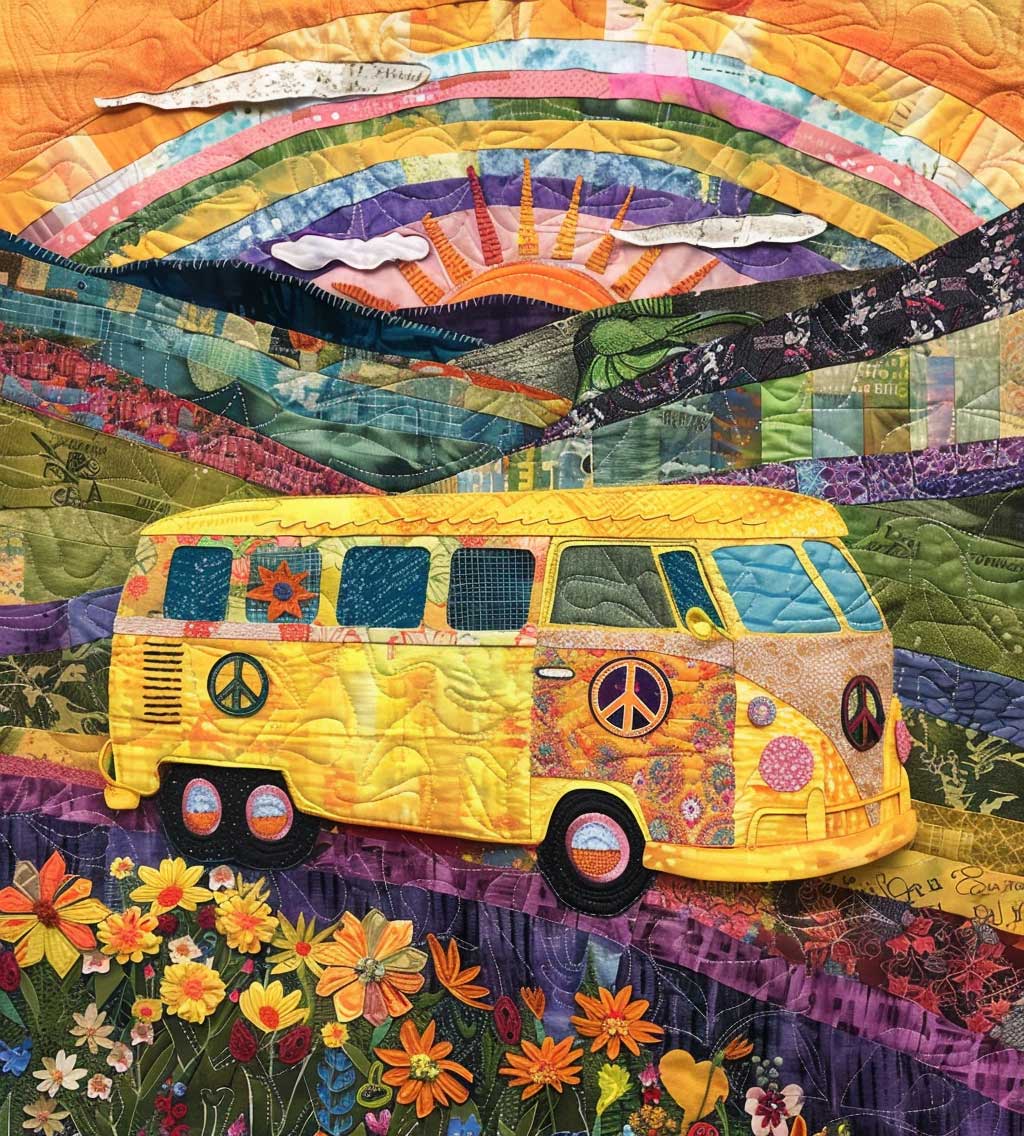 Rainbow Sky Hippie XR1908057CL Quilt Blanket