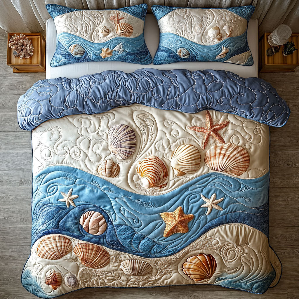 Seabound WX0703036CL Quilted Bedding Set