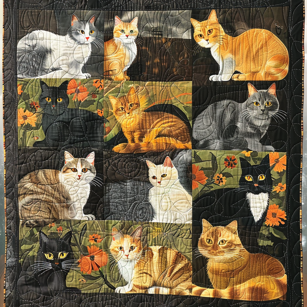 Cats XR0306001CL Quilt Blanket