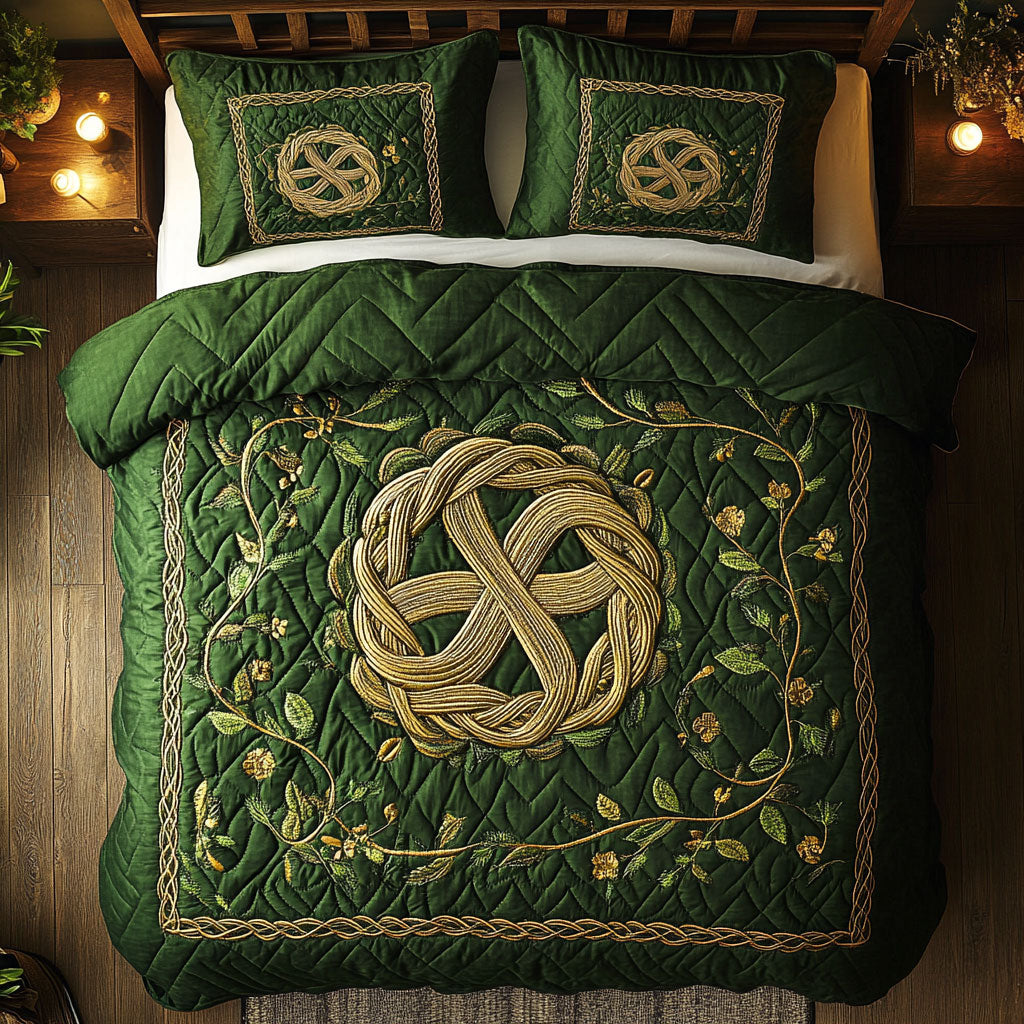 Timeless Celtic Bloom WX0603074CL Quilted Bedding Set