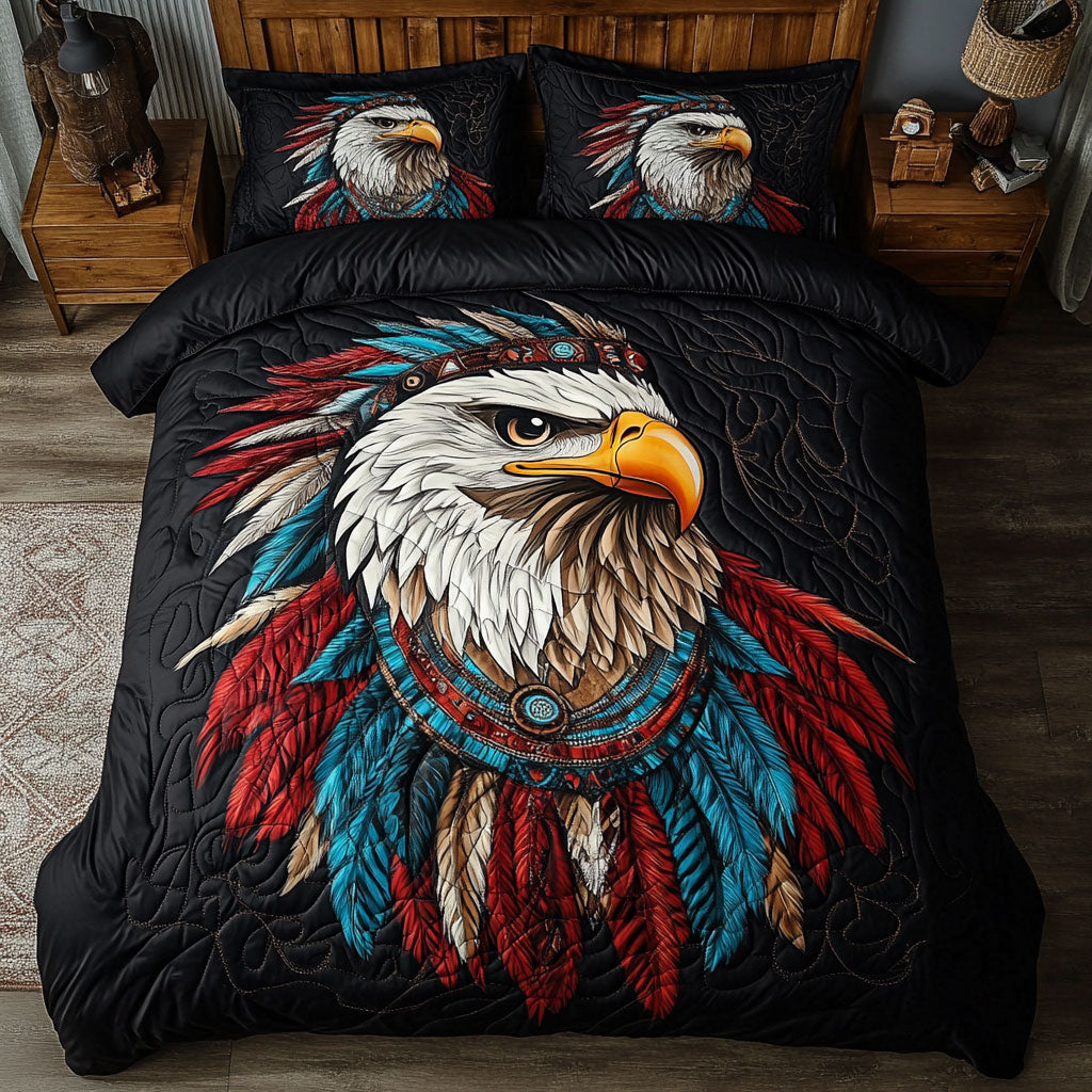 Tribal Eagle WX0703047CL Quilted Bedding Set