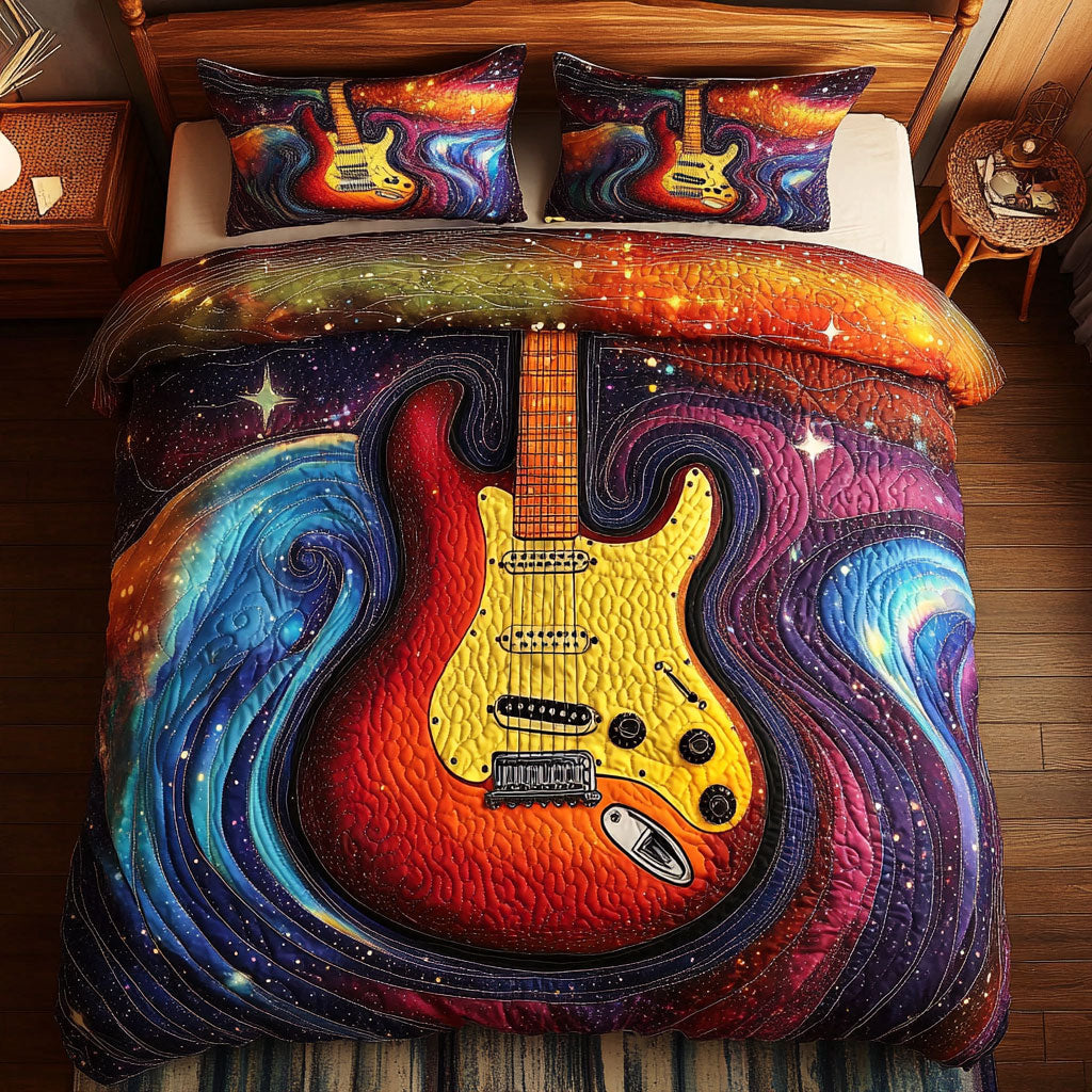 Vibrant Guitar WX0403059CL Quilted Bedding Set