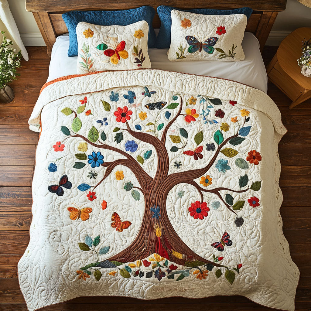 Whimsical Bloom WX0603080CL Quilted Bedding Set