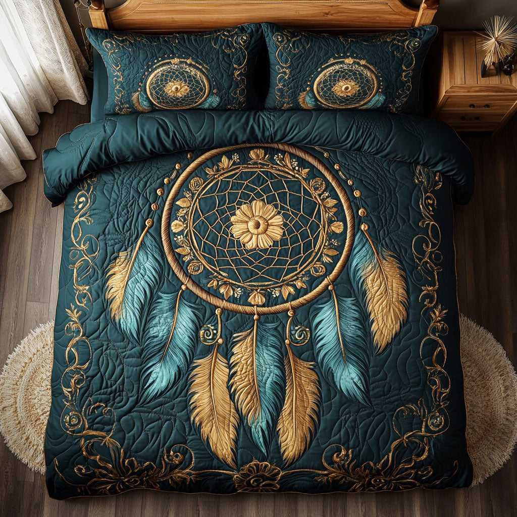 Whispering Dreamcatcher WX0603081CL Quilted Bedding Set