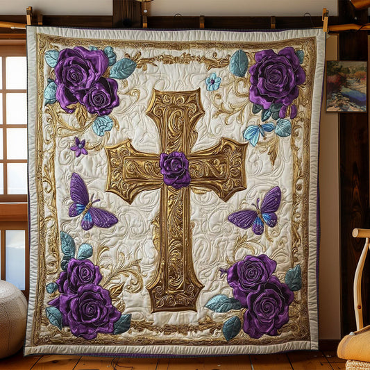 Faithful Cross WN1202053CL Quilt Blanket