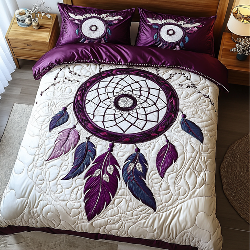 Purple Dreamcatcher XR2101008CL Quilted Bedding Set