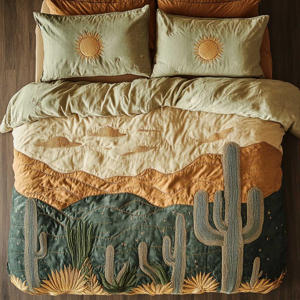 Cactus Sunset WN1302020CL Quilted Bedding Set