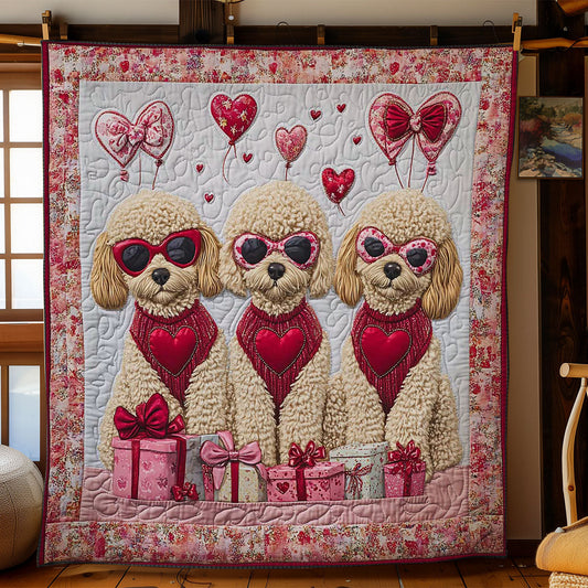 Love Poodle Parade WN3112011CL Quilt Blanket