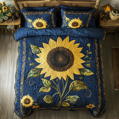 Legend Sunflower WY1402097CL Quilted Bedding Set