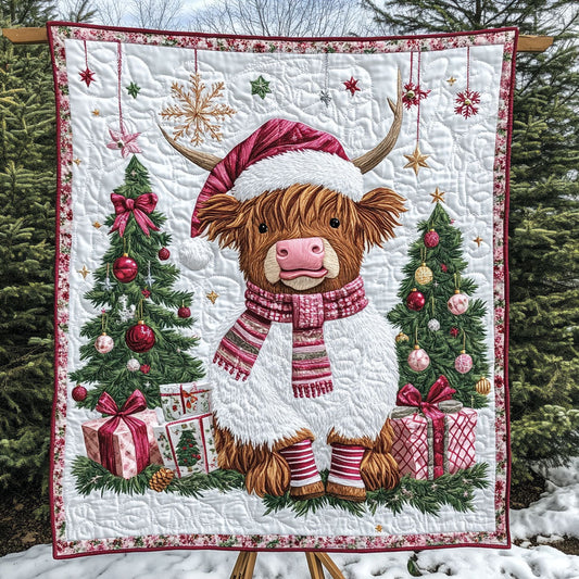 Cow Christmas WT0810016CL Quilt Blanket
