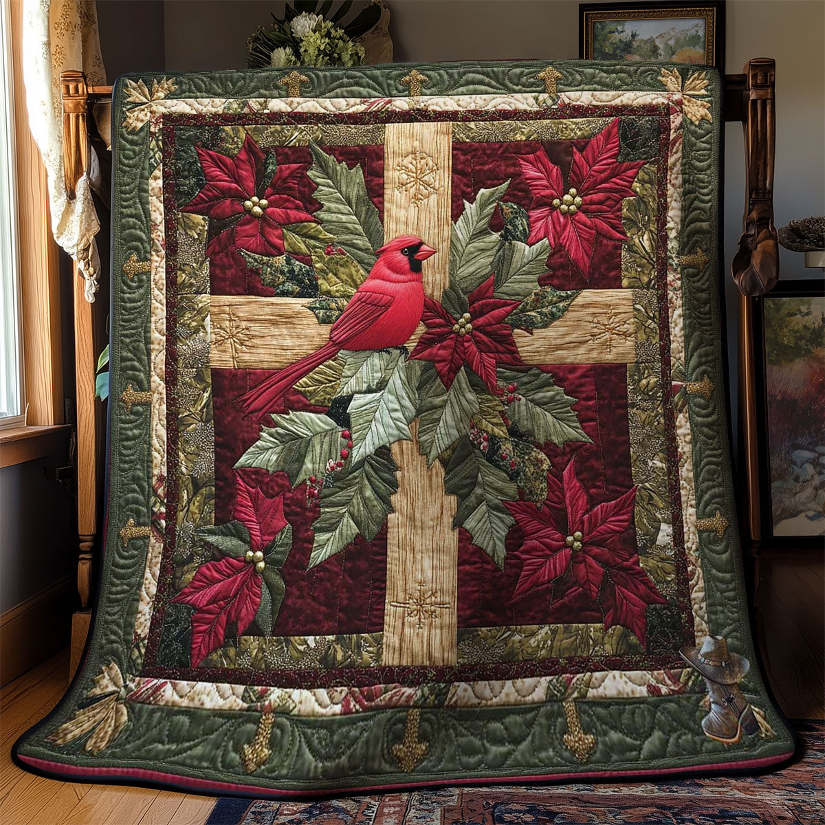 Winter Cardinal WN2211059CL Quilt Blanket