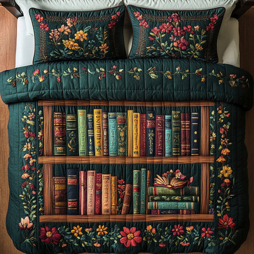 Flower Bookshelf WY1902009CL Quilted Bedding Set
