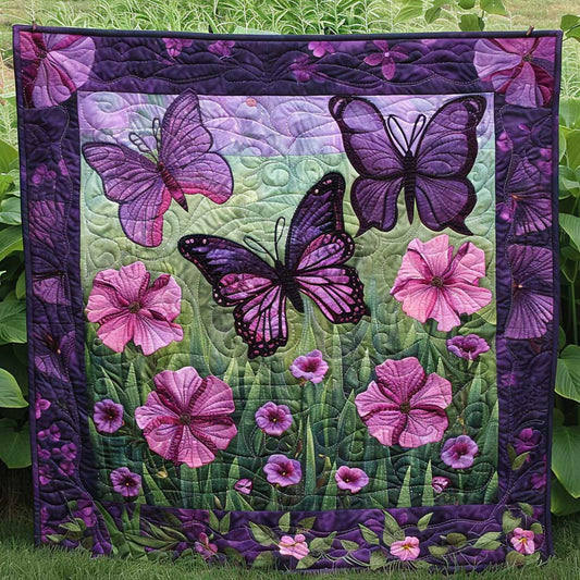 Purple Butterflies WJ2709017CL Quilt Blanket