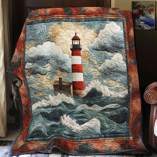 Lighthouse In Sea WX1601048CL Quilt Blanket
