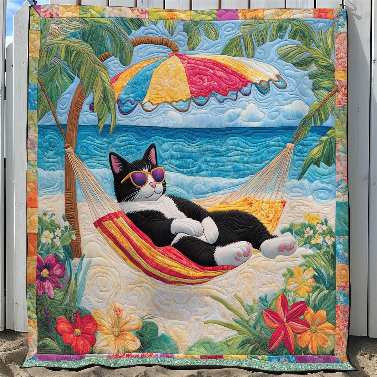 Tuxedo's Summer XB0703047CL Quilt Blanket