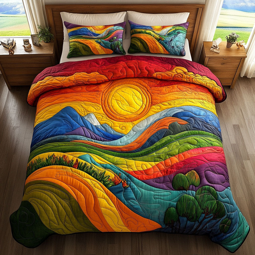 Vibrant Sunset WY0502049CL Duvet Cover Set