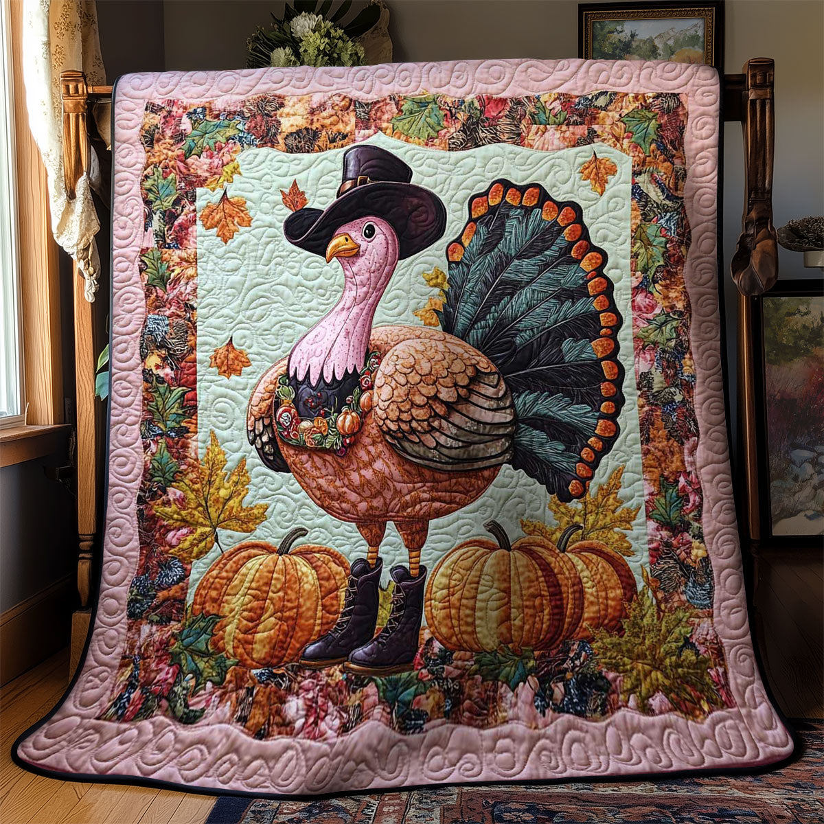 Thanksgiving Turkey Style WN0801030CL Quilt Blanket