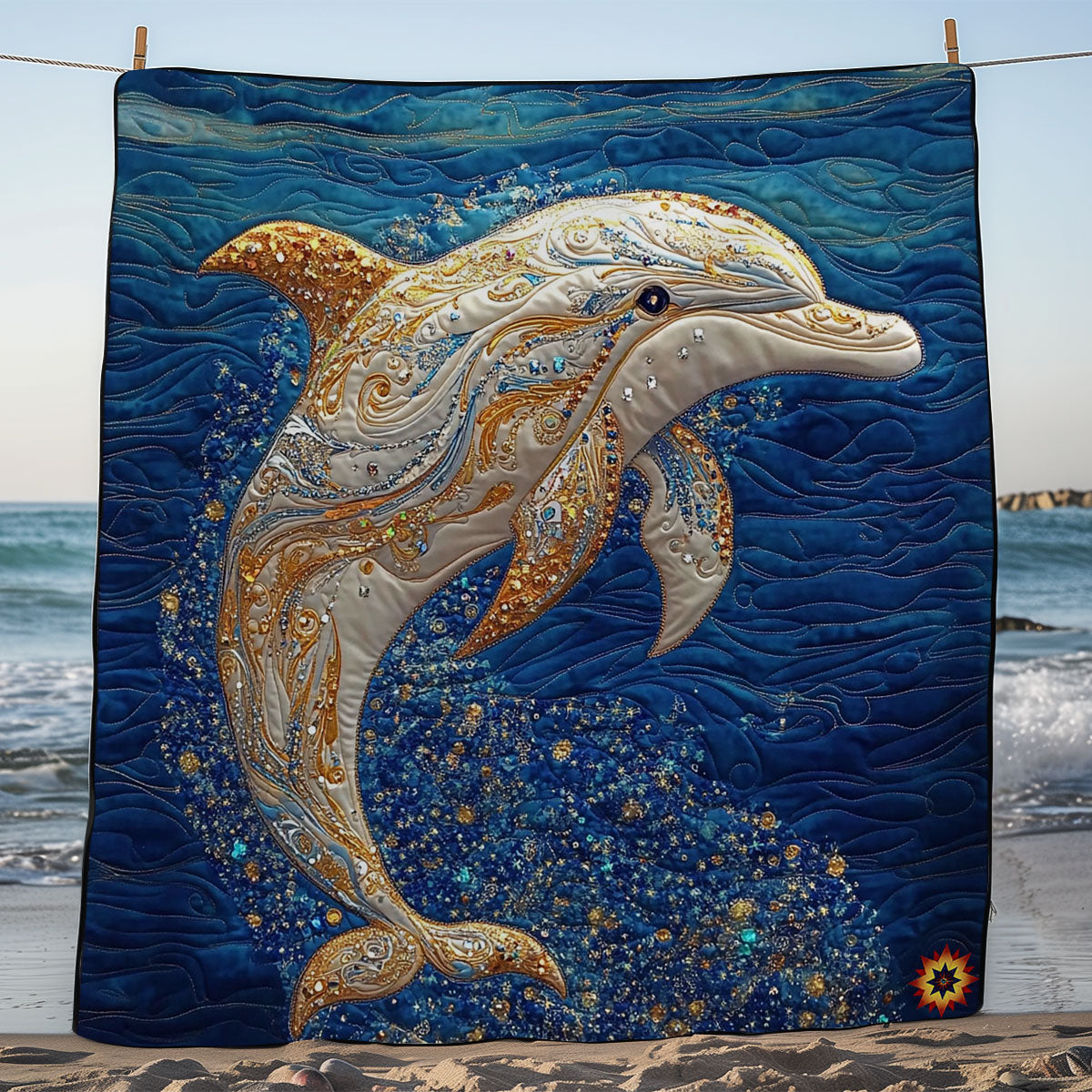 Shimmering Dolphin WY2211010CL Quilt Blanket