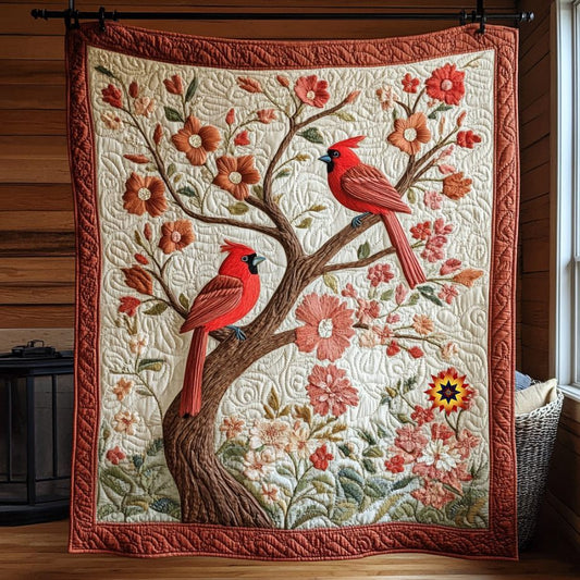 Gorgeous Cardinal WU0411035CL Quilt Blanket