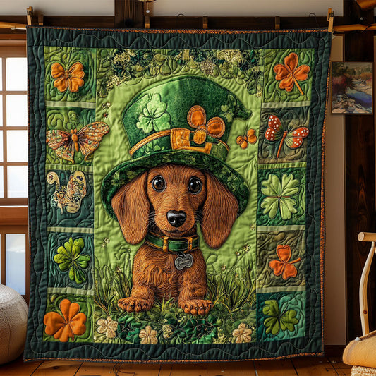 Cute Patrick Dachshund WY1002044CL Quilt Blanket