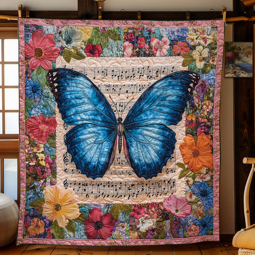 Butterfly Notes WN0801038CL Quilt Blanket
